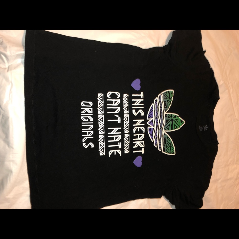 Adidas black cotton shirt